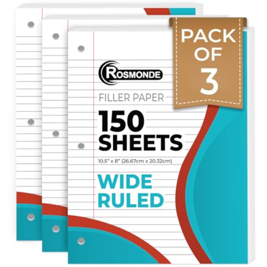 Paper Punch 3 Hole - Loose Leaf Paper, 450 Sheets,,Sheets, 8