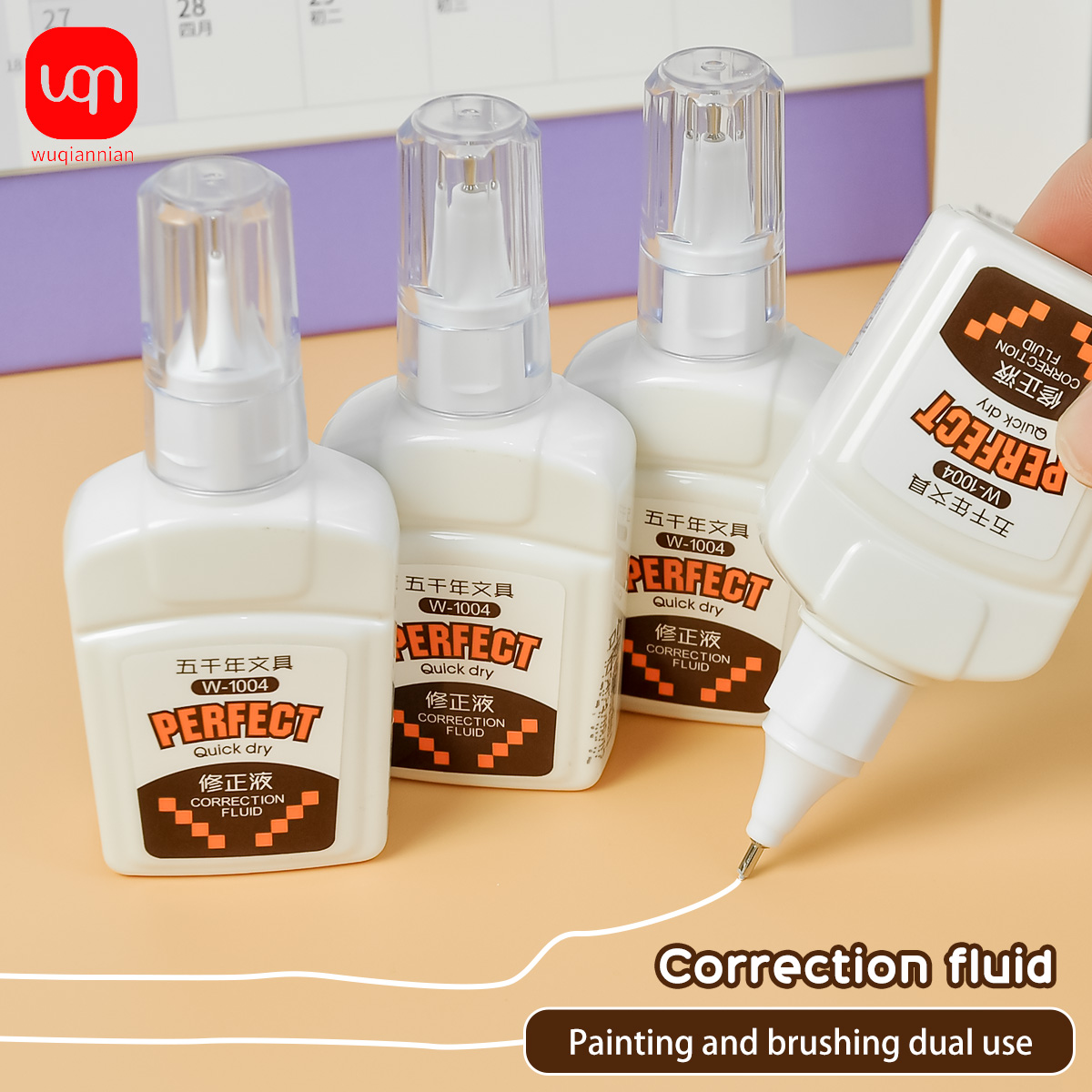 Correction Fluid White - WQN-3/6/12PCS18ml Correction Fluid Portable Student Quick-Drying