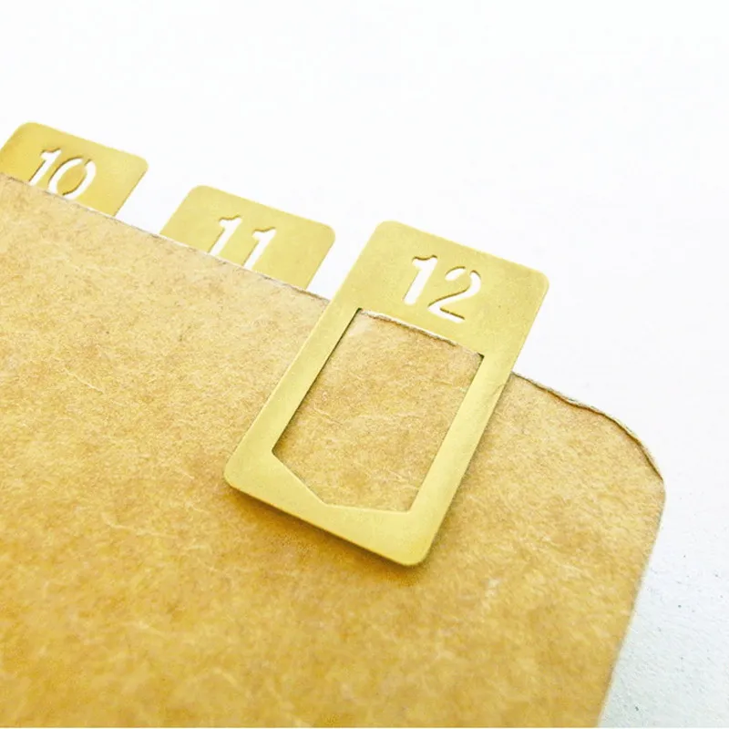 Stationery And Office Supply Stores - 12 Pcs/lot Vintage Copper Bookmark Mini