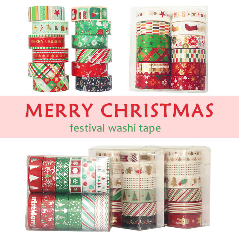 Washi Tape Set - 60 Meter Christmas Washi Tapes Set
