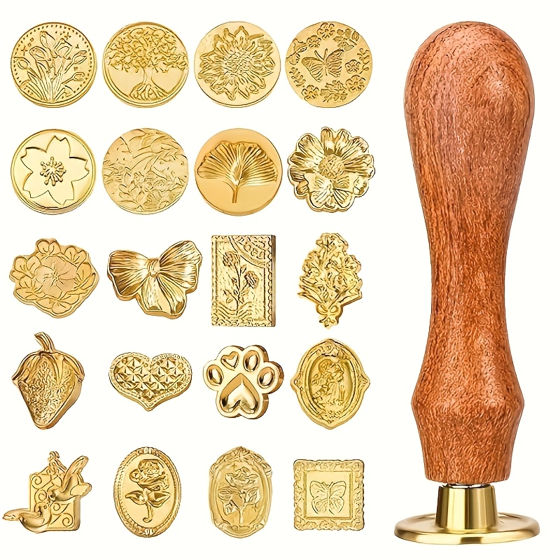 Wax Seal Stamp Kit - 21pc wax stamp set with various
