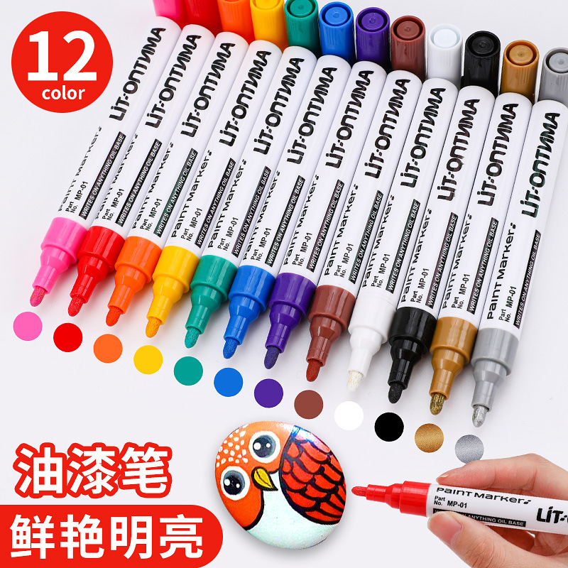 Whiteboard Marker Set - Low Odor Permanent Paint Marker Pen