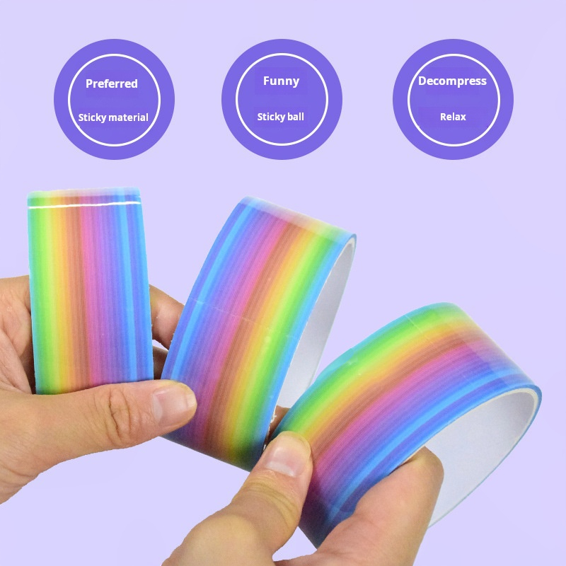 Glue Stick Pack - 1pcs Rainbow Balls Sticky Balls Rolling