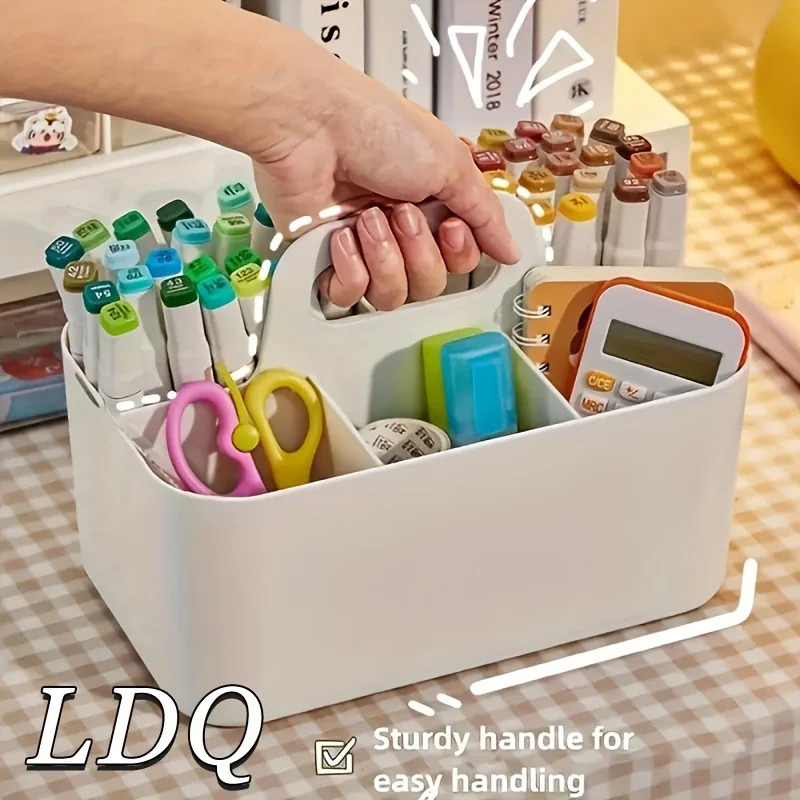 Ideal Stationery & Office Supply - Portable 5-Compartment Storage Basket - Plastic