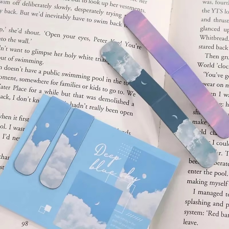 Bookmark Magnetic Clip - 2pcs Fantasy Landscape Bookmarks Kawaii Magnetic