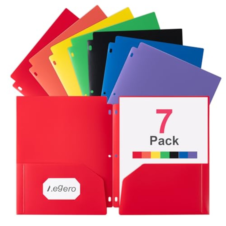 Binding Comb Plastic - Plastic 3 Hole Punch Folders with