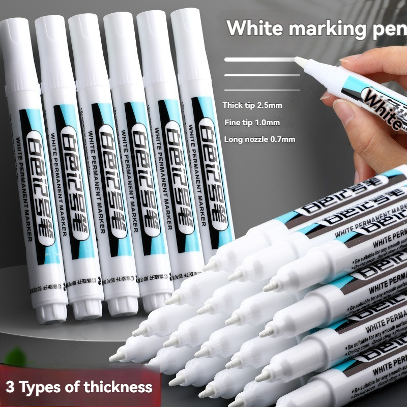Whiteboard Marker Set - 20Pcs White Ink Permanent Marker Pens