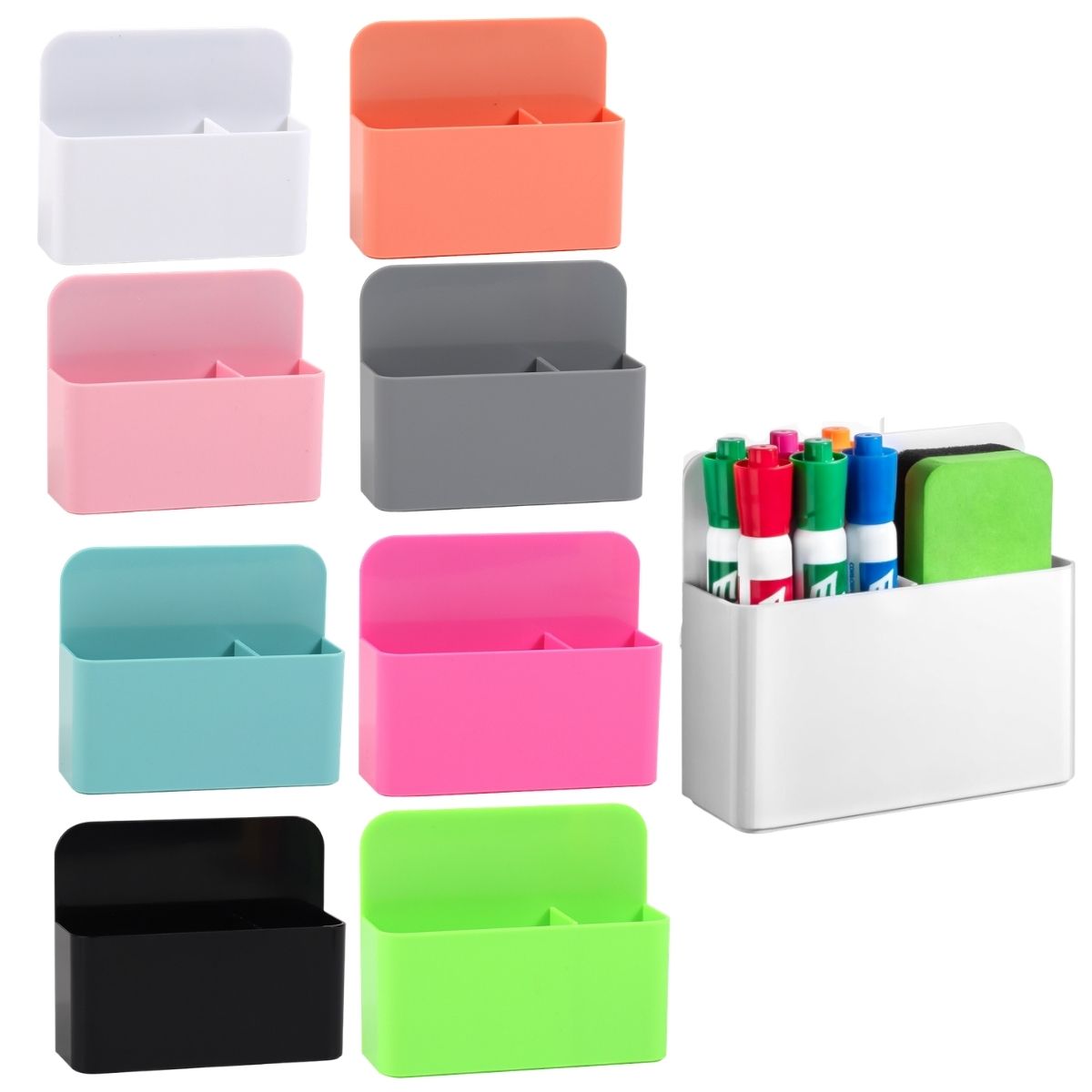 Whiteboard Marker Set - 2 Pcs Magnetic Dry Erase Marker