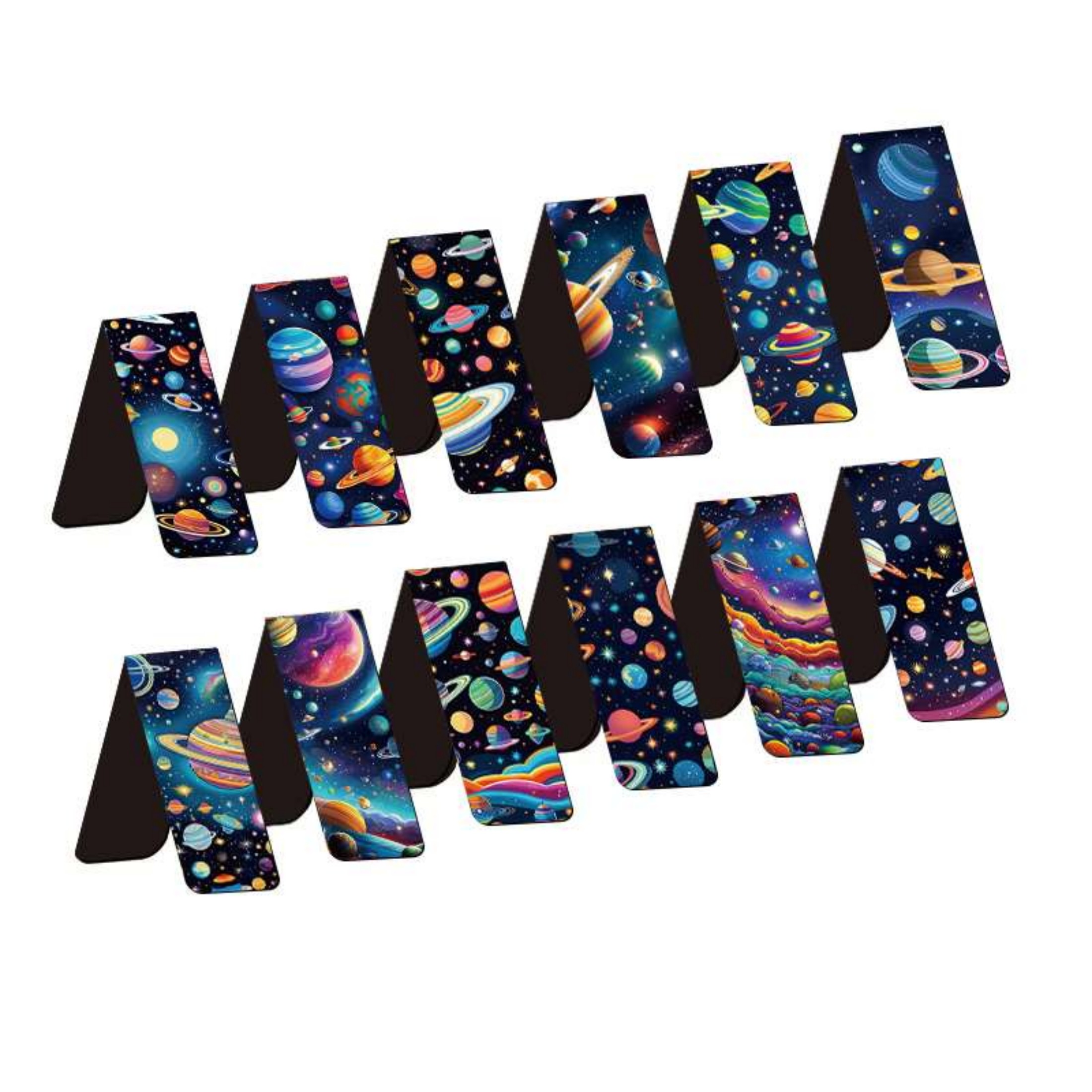 Bookmark Magnetic Clip - 12pcs Space & Planet Themed Magnetic