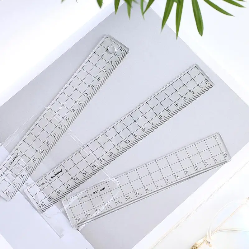 Ruler Set Transparent - 1Pcs Simple15cm 18cm 20cm Transparent Simple