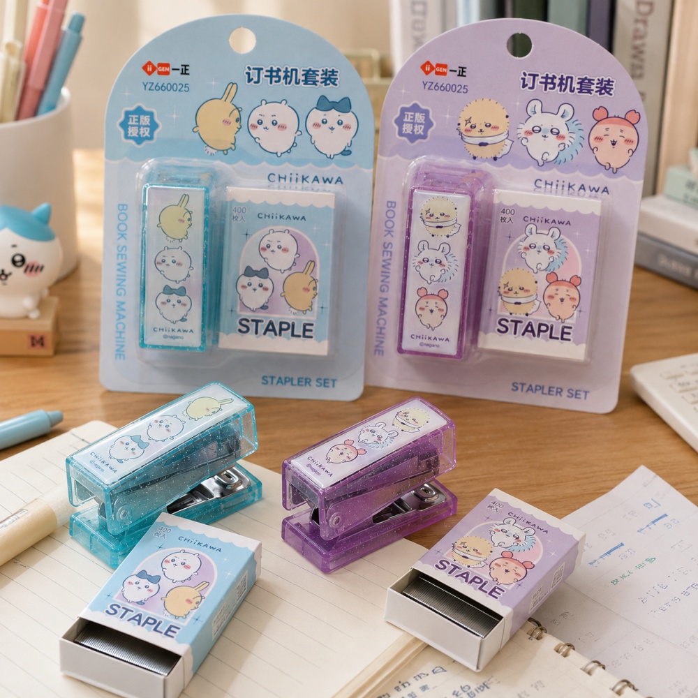 Office Supply Office Stationery Items - Genuine Chiikawa Stapler Set Desktop Stapler