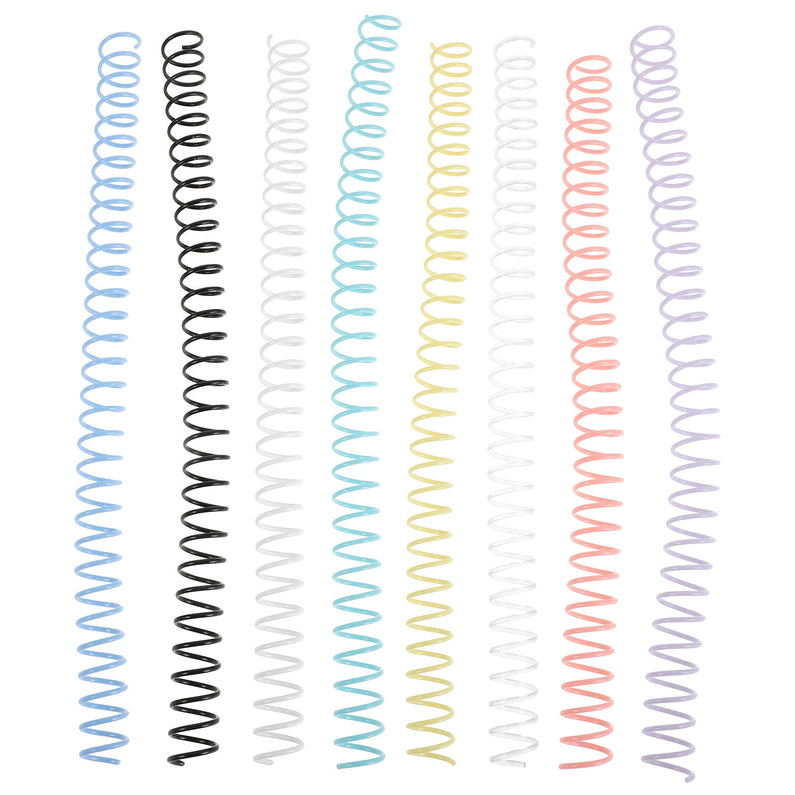 Binding Comb Plastic - 8Pcs Plastic Spiral Binding Coils 16Mm