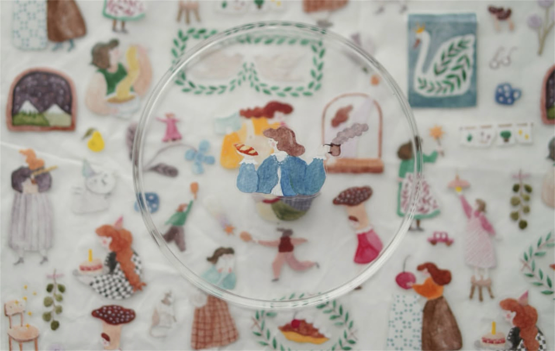 Washi Tape Set - 1 Loop Ivy Snow Vintage A