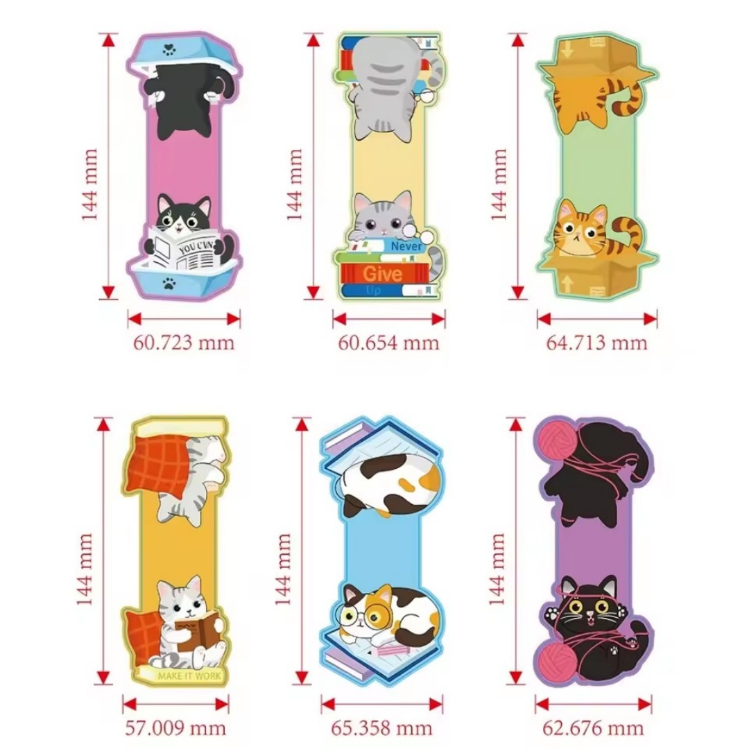 Bookmark Magnetic Clip - 1set Creative Cat Pattern Magnetic Bookmark
