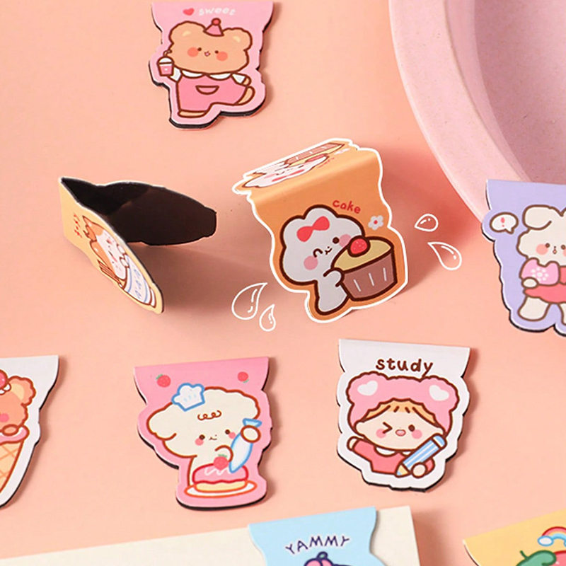 5pcs Cute Cartoon Bear Magneti - Bookmark Magnetic Clip review and price