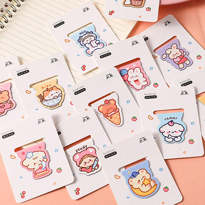 5pcs Cute Cartoon Bear Magneti - Bookmark Magnetic Clip review and price