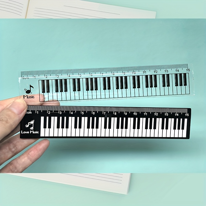 2Pcs/Set 15cm Piano Keyboard P - Ruler Set Transparent review and price