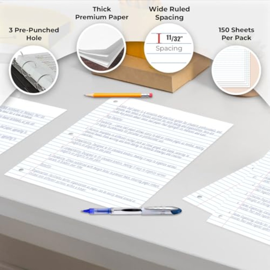 Loose Leaf Paper, 450 Sheets,, - Paper Punch 3 Hole review and price