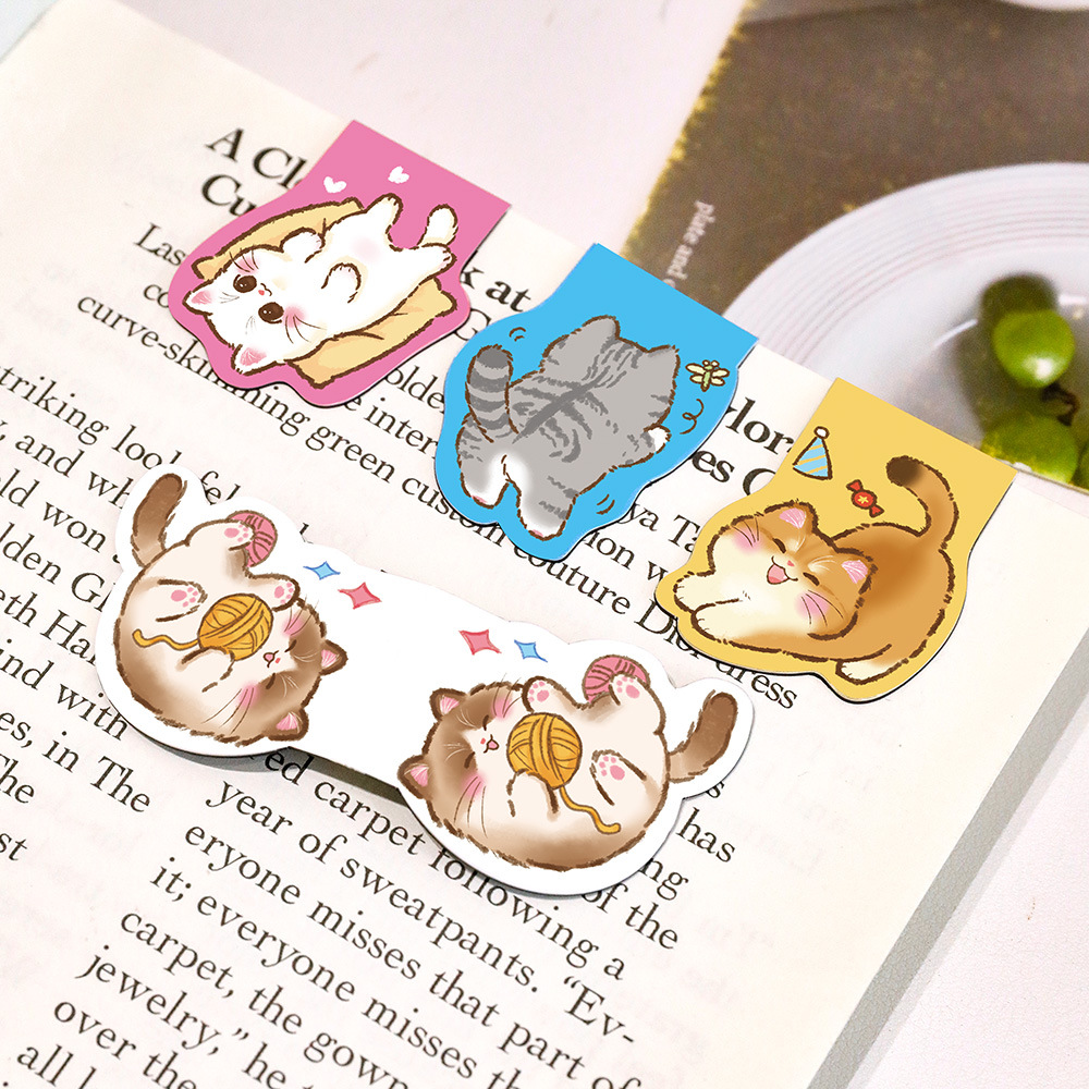 2Pcs/Set Cute Cat Magnetic Boo - Bookmark Magnetic Clip review and price
