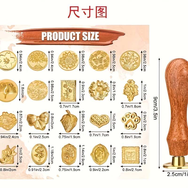 21pc wax stamp set with variou - Wax Seal Stamp Kit review and price