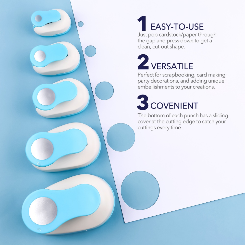 Circle Paper Cutter for Crafts - Paper Punch 3 Hole review and price