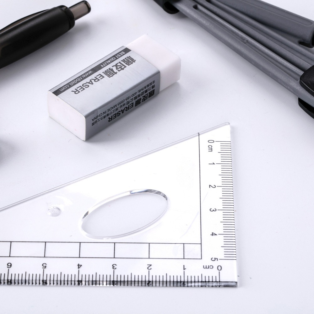 Transparent Ruler Set Eraser S - Ruler Set Transparent review and price