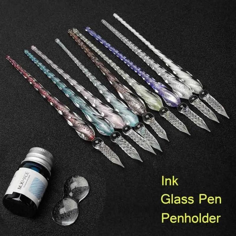 Colored Crystal Glass Dip Pen  - Fountain Pen Ink review and price