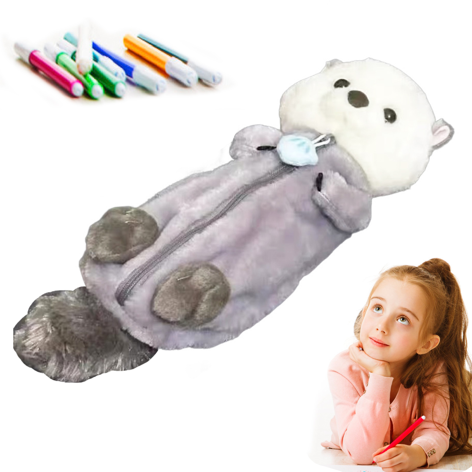 Creative Plush Toy Pencil Case - Stationery Supply review and price