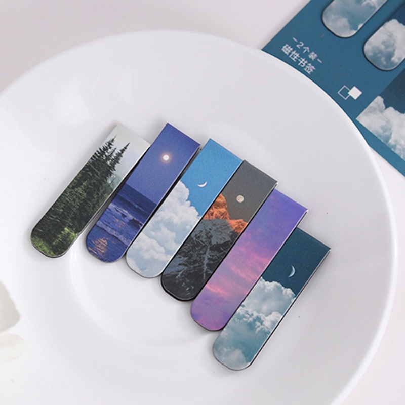 2pcs Fantasy Landscape Bookmar - Bookmark Magnetic Clip review and price