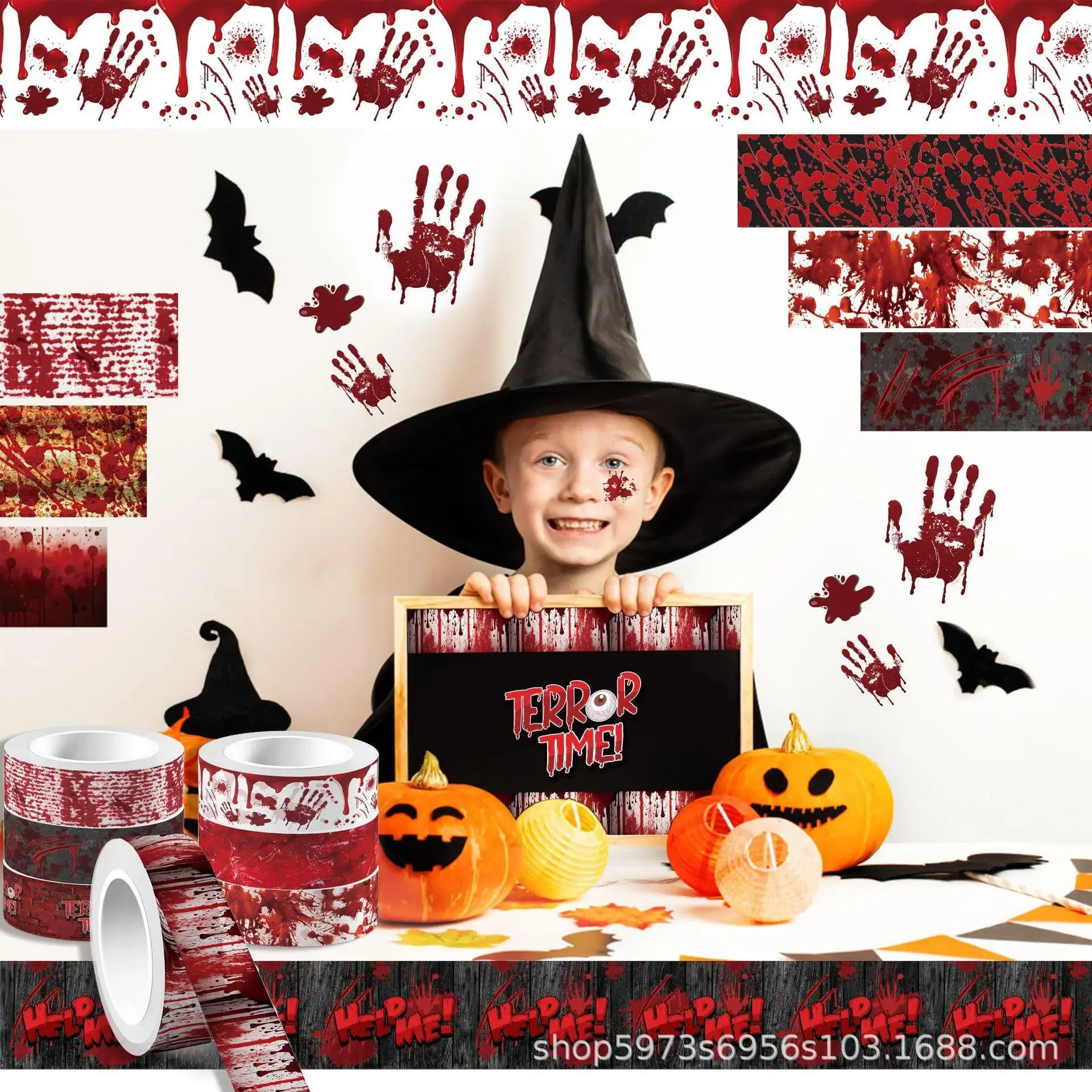 Halloween Bloody Hand Bleeding - Washi Tape Set review and price