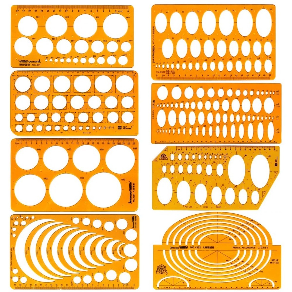 Geometric Drawing Template Set - Ruler Set Transparent review and price