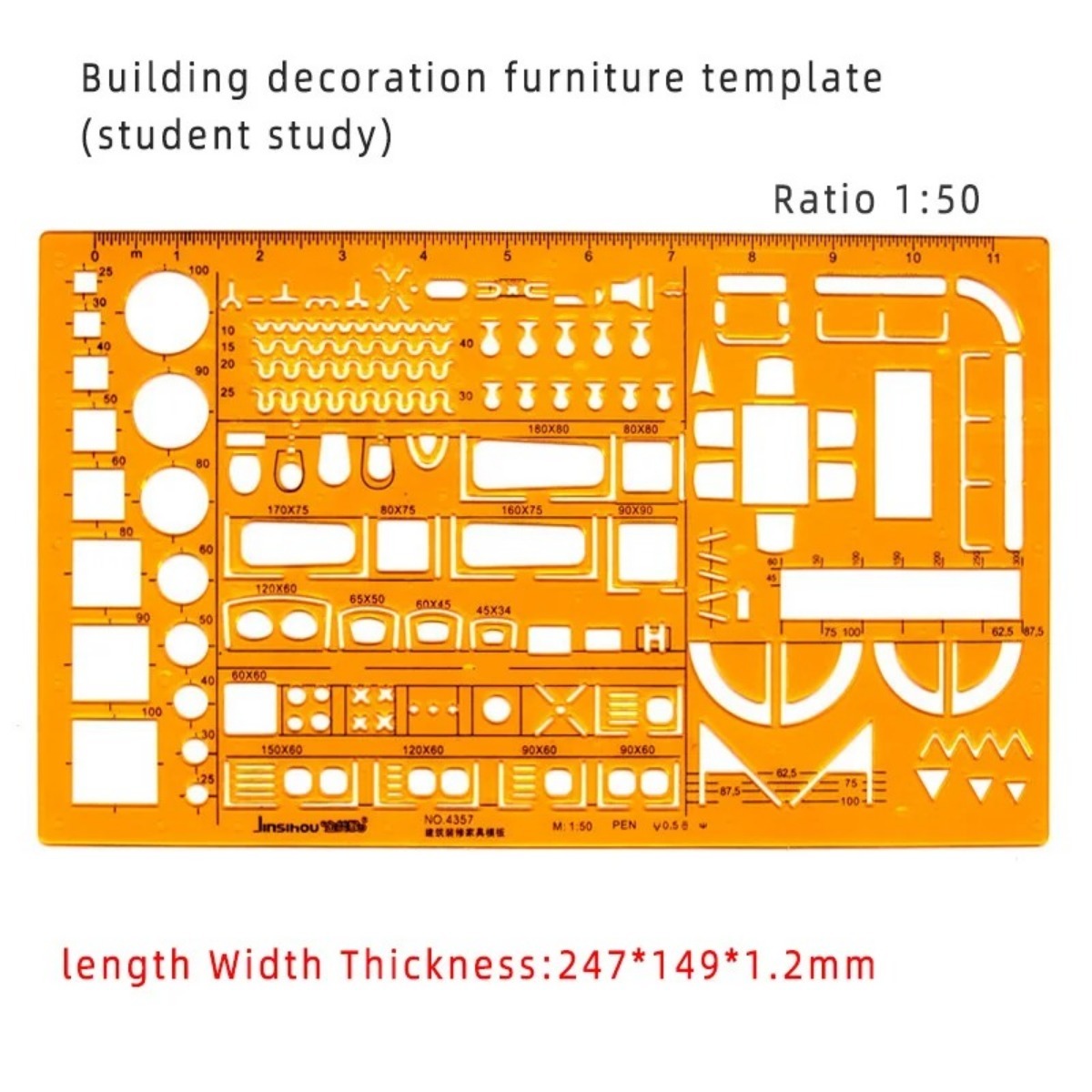 Geometric Drawing Template Set - Ruler Set Transparent review and price