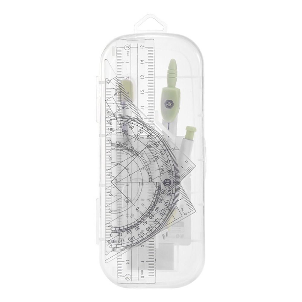 8PCS/Set Plastic Ruler Compass - Ruler Set Transparent review and price