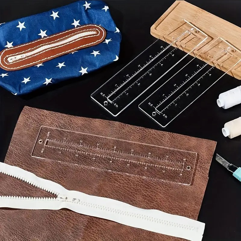[YU]3pcs Acrylic Zipper Templa - Ruler Set Transparent review and price