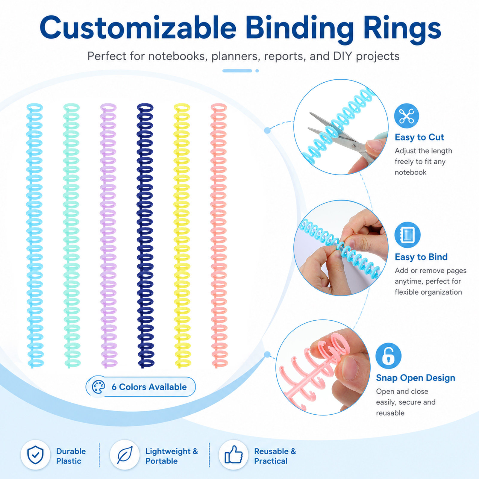12Pcs Binding Spines Plastic C - Binding Comb Plastic review and price