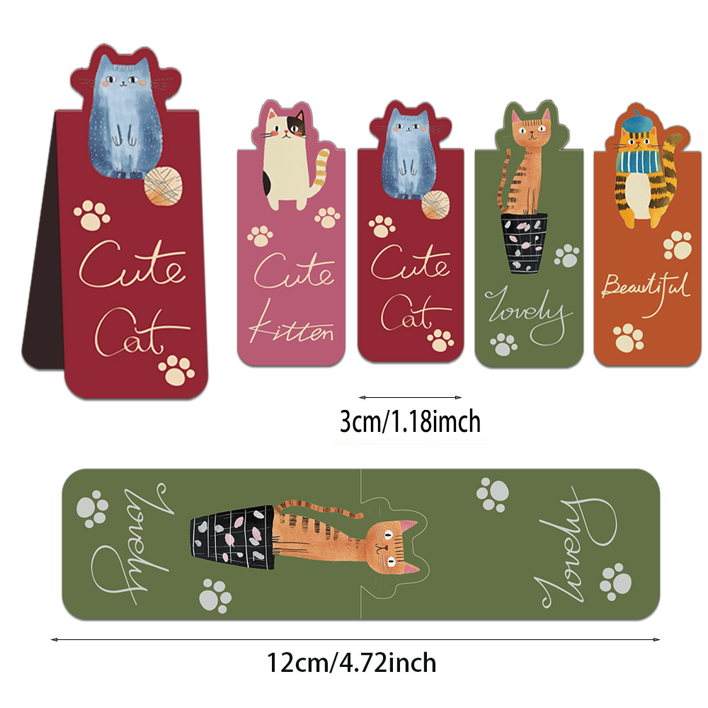 4PCS Creative Cartoon Cute Cat - Bookmark Magnetic Clip review and price