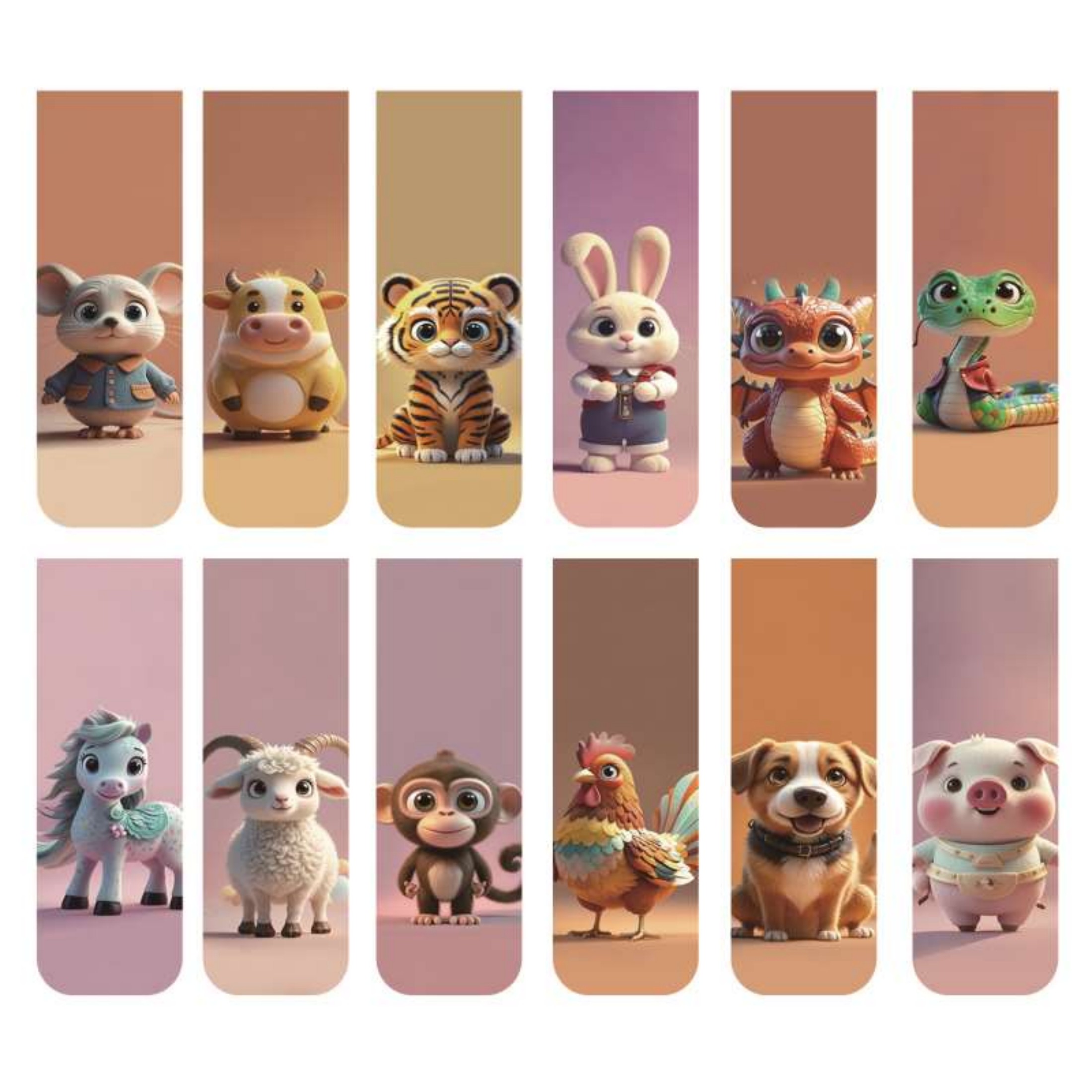 12pcs Adorable Twelve Animal M - Bookmark Magnetic Clip review and price