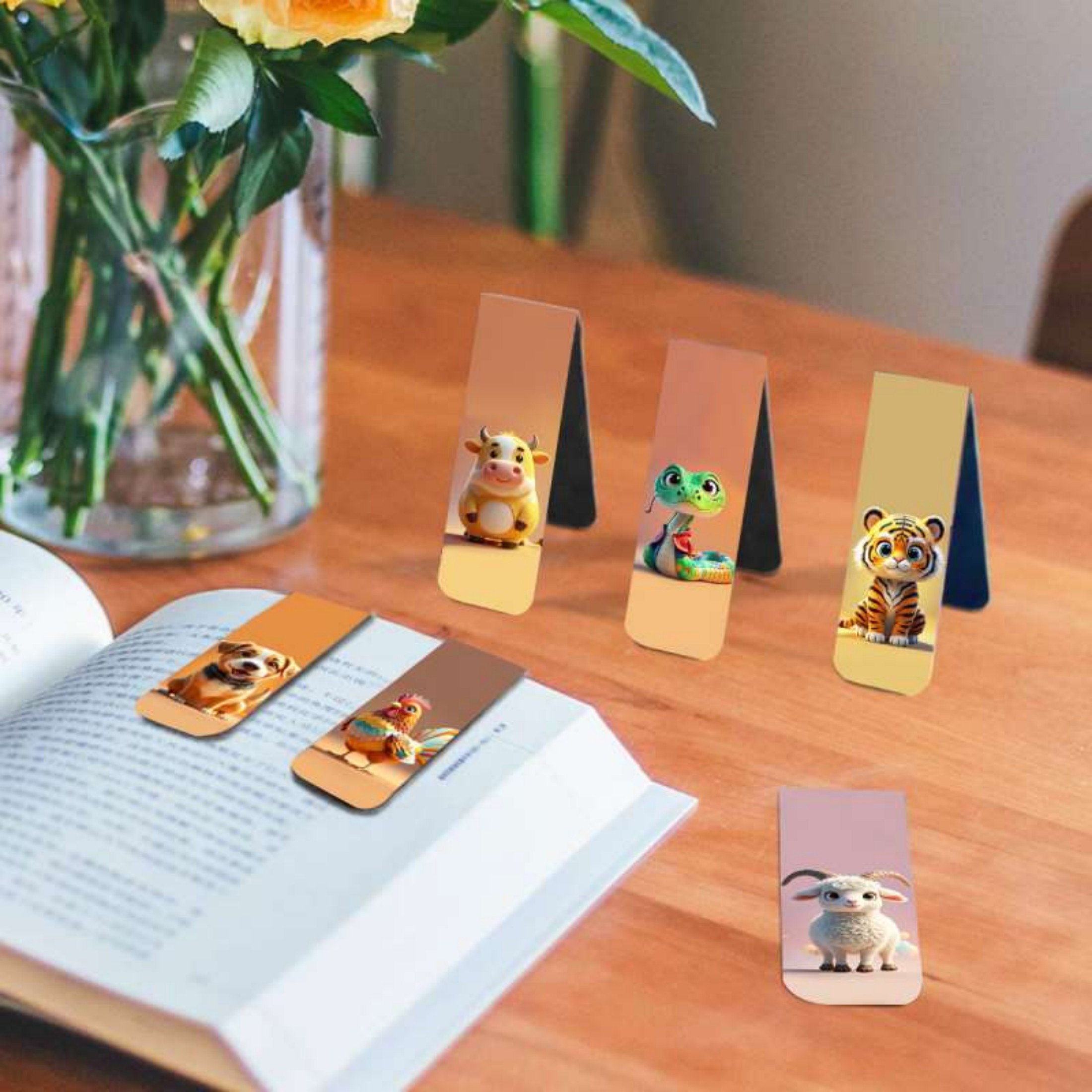 12pcs Adorable Twelve Animal M - Bookmark Magnetic Clip review and price