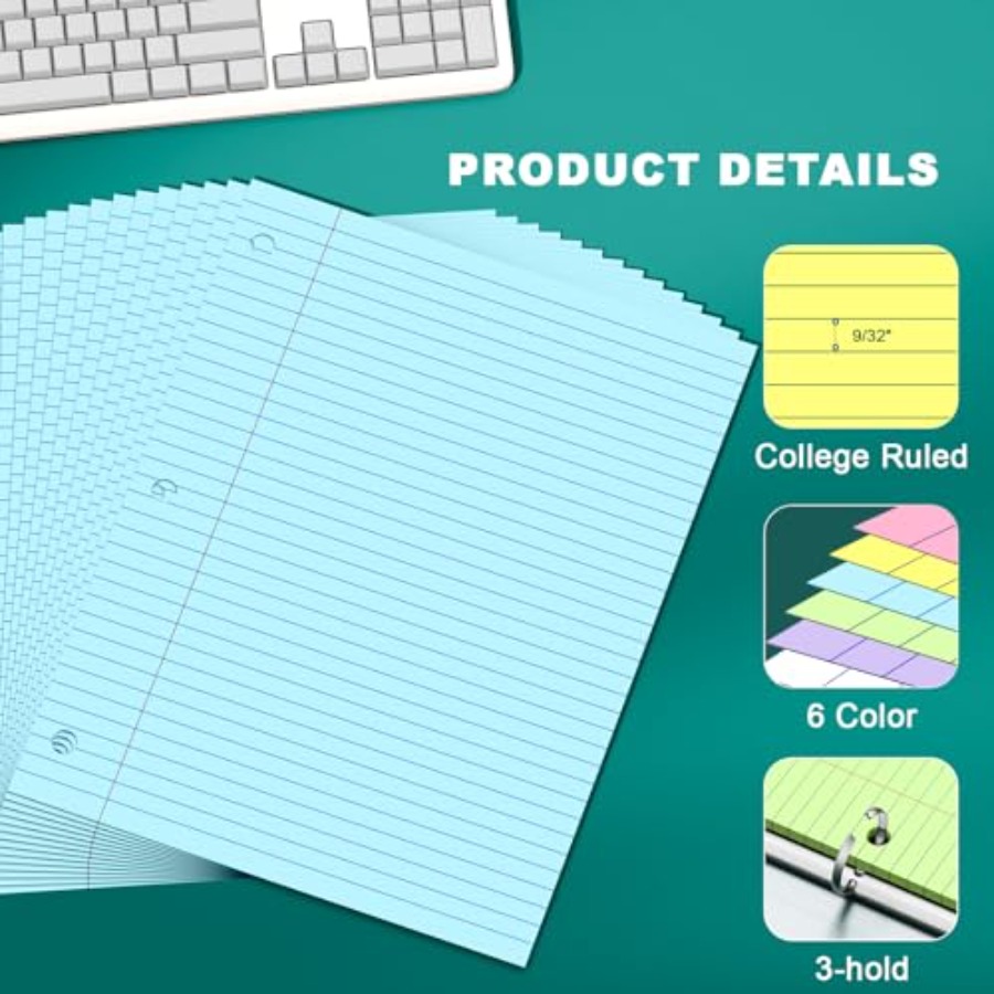 Note Pads 8 X 10.5 Loose Leaf  - Paper Punch 3 Hole review and price