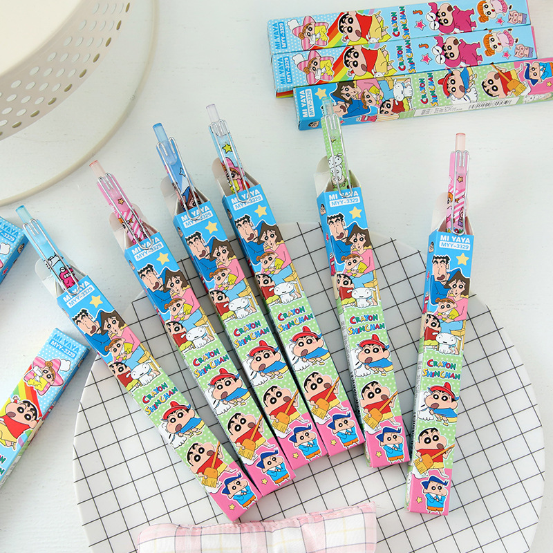 6Pcs Cartoon Crayon Shin-Chan  - Office Stationery And Supply review and price
