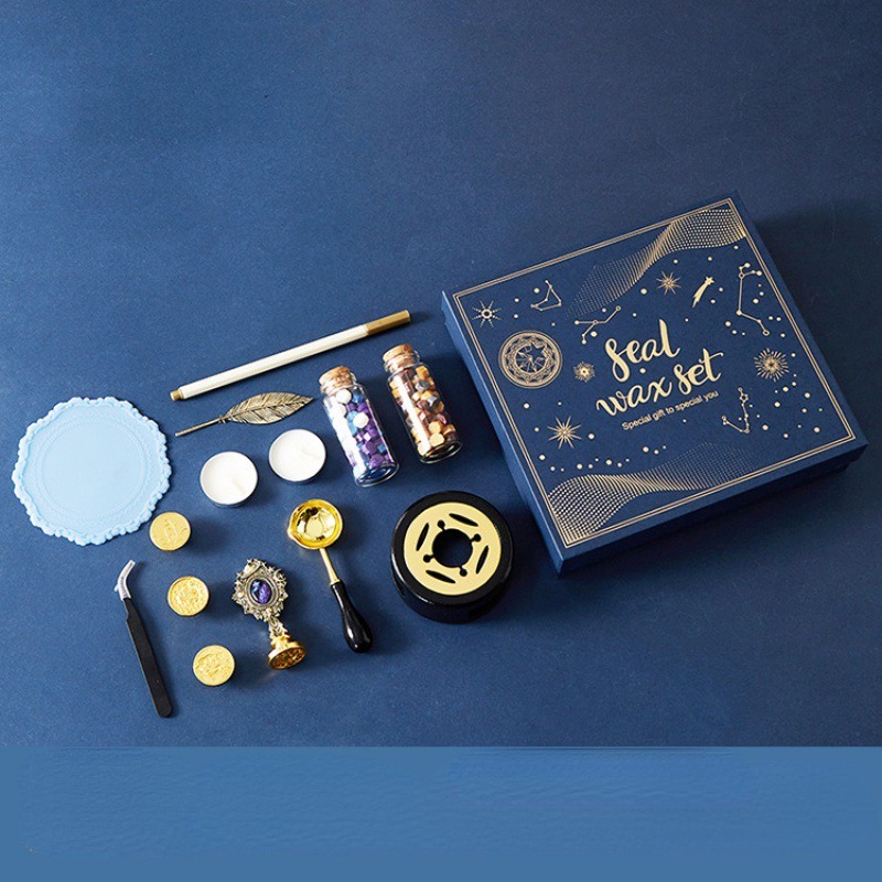 Starry Fire Lacquer Stamp Set  - Wax Seal Stamp Kit review and price