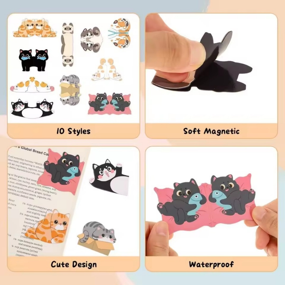 1set Creative Cat Pattern Magn - Bookmark Magnetic Clip review and price