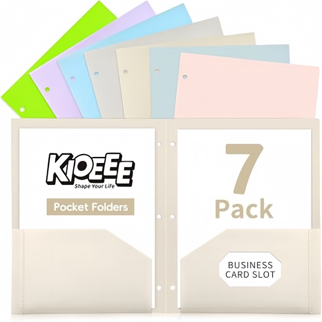 7 Pack Plastic Folders with Po - Paper Punch 3 Hole review and price